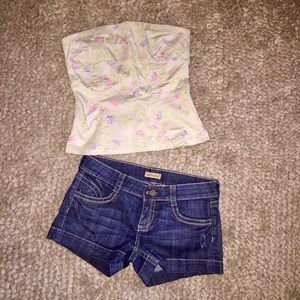 Embroidered, bustier style, tube top from Saks